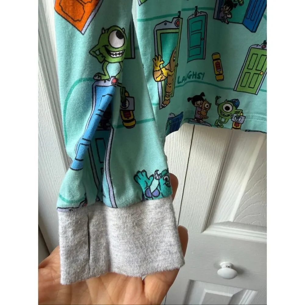 Little Sleepies Disney Monsters Inc 7 Boys Hooded Long Sleeve Shirt